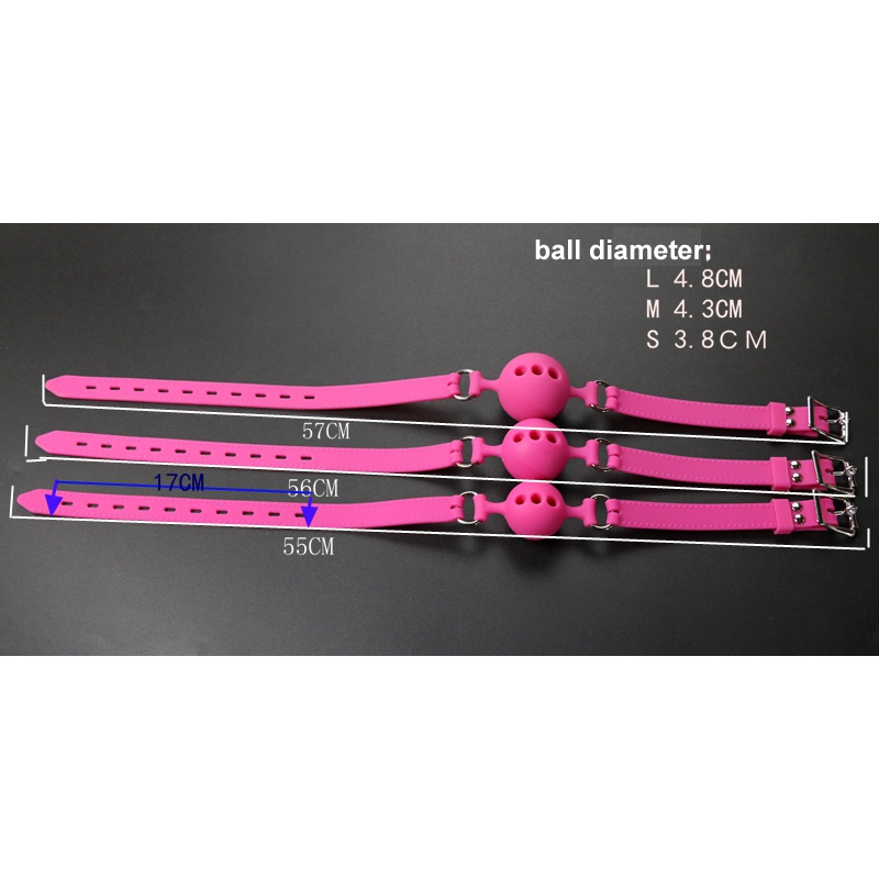 Pure Silicone Mouth Gag Ball Gags BDSM Gagging Restraint Gear Sex Bondage